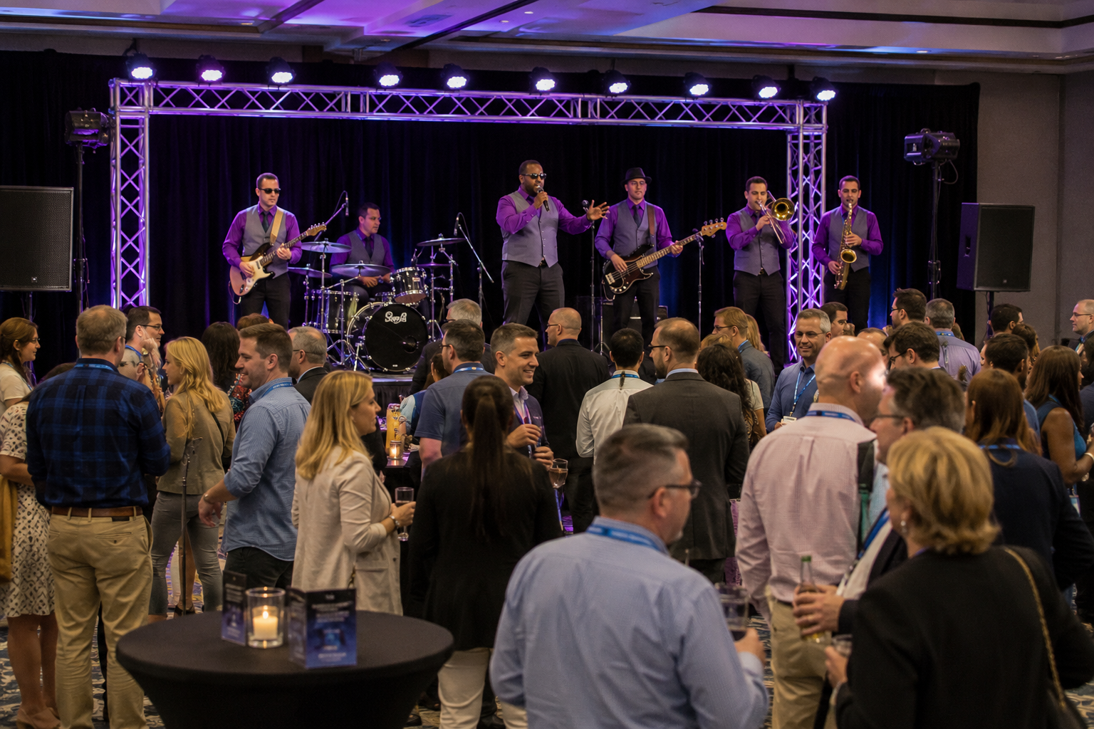 Corporate event entertainment performing for guests in Las Vegas